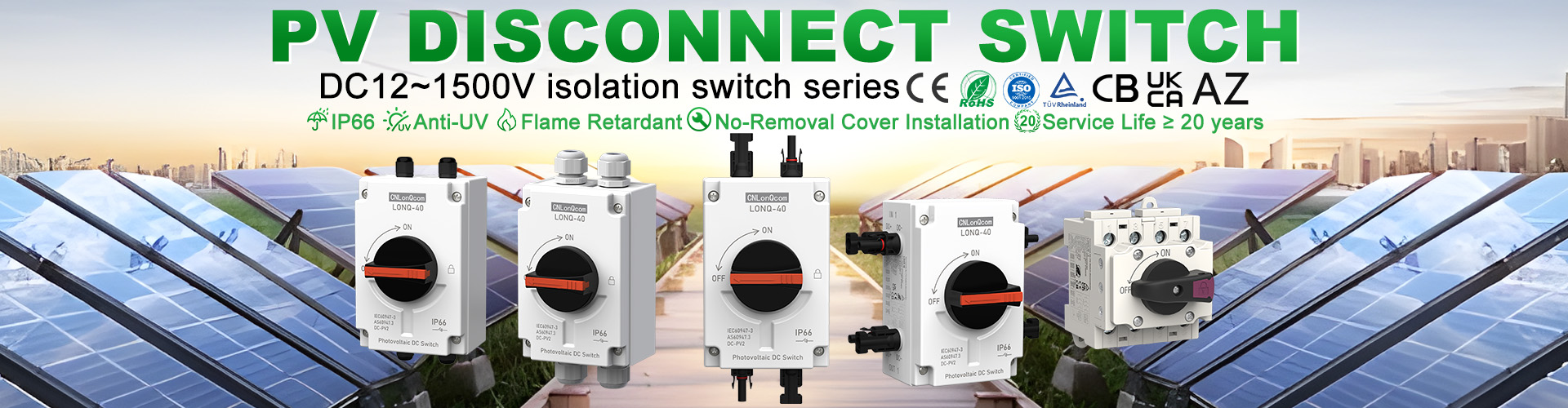 PV Switch-disconnector 1500V 32A with M12